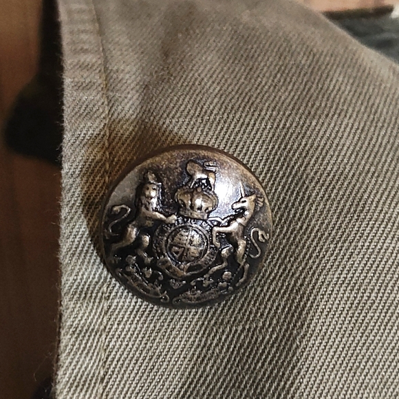 Nili Lotan Cambre Jacket Medium Cotton/Linen Blend Army Green Utility Military - Picture 3 of 7